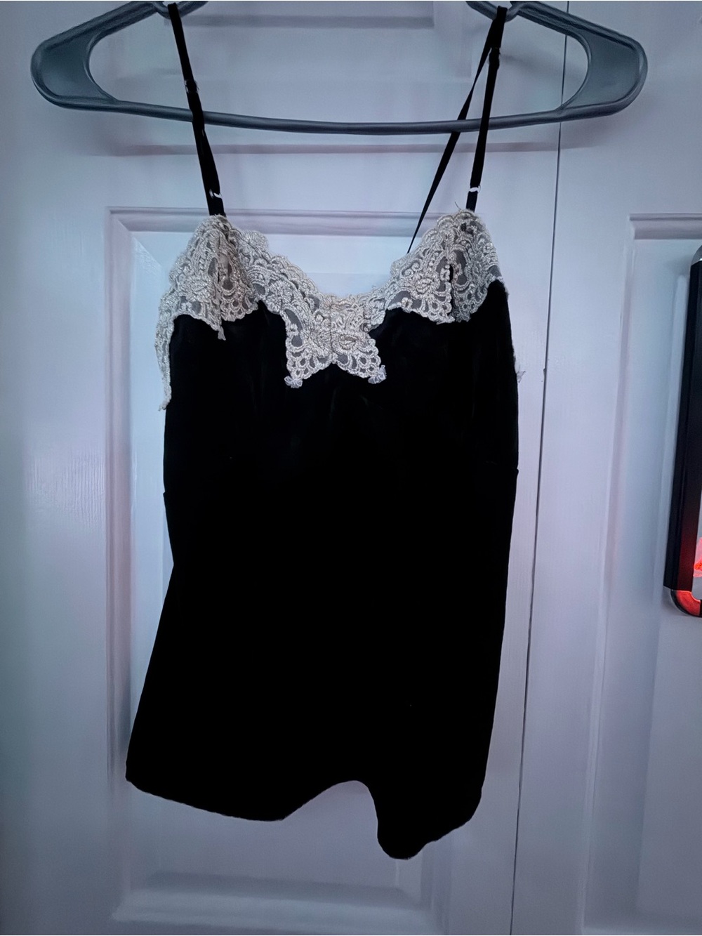 Women's Black Lace-Trim Cami Top